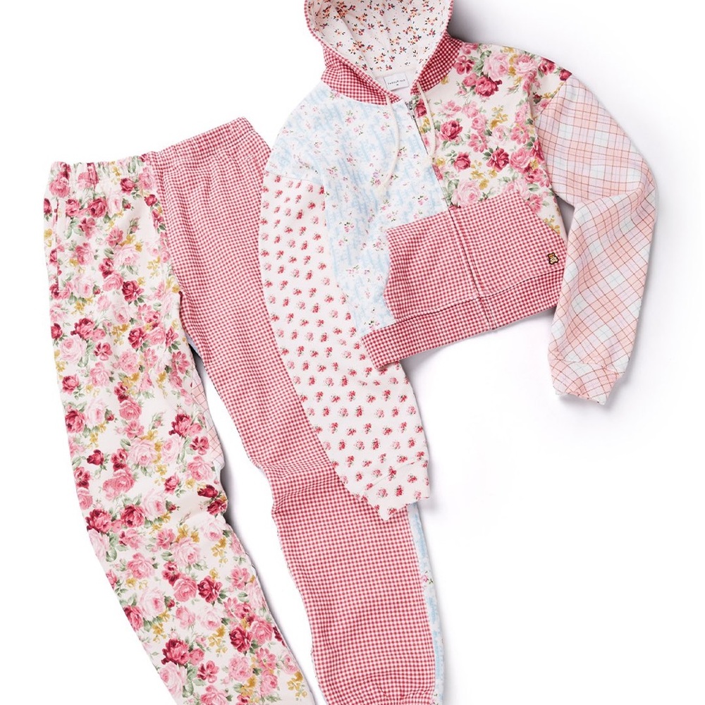 LIMITED TIME PRICE DROP Teddy Fresh Floral Gingham Hoodie